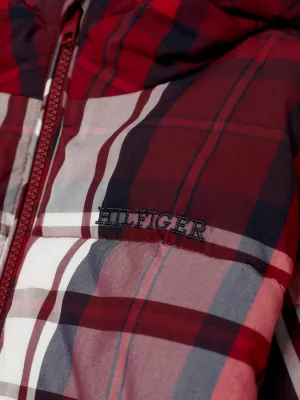 Jaqueta xadrez tartan com capuz