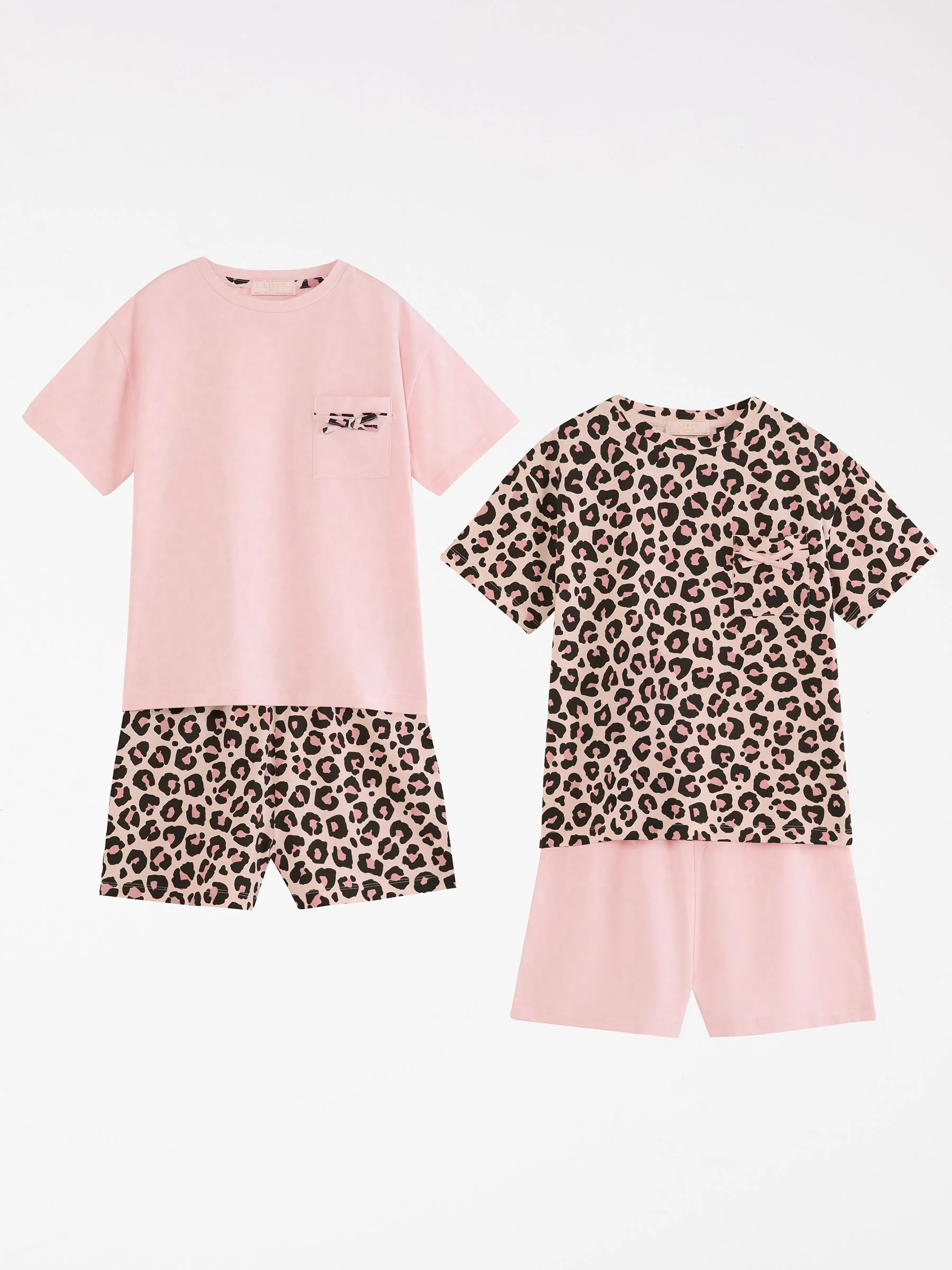 Lipsy - 2 Pack jersey katoenen pyjama's met print (5-16jr)