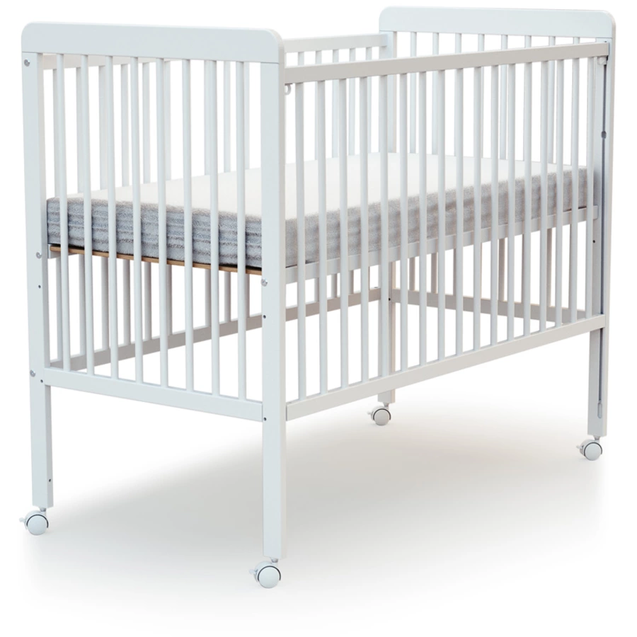 AT4 Babybett ESSENTIAL mit Schiebegitter 60 x 120 cm weiß