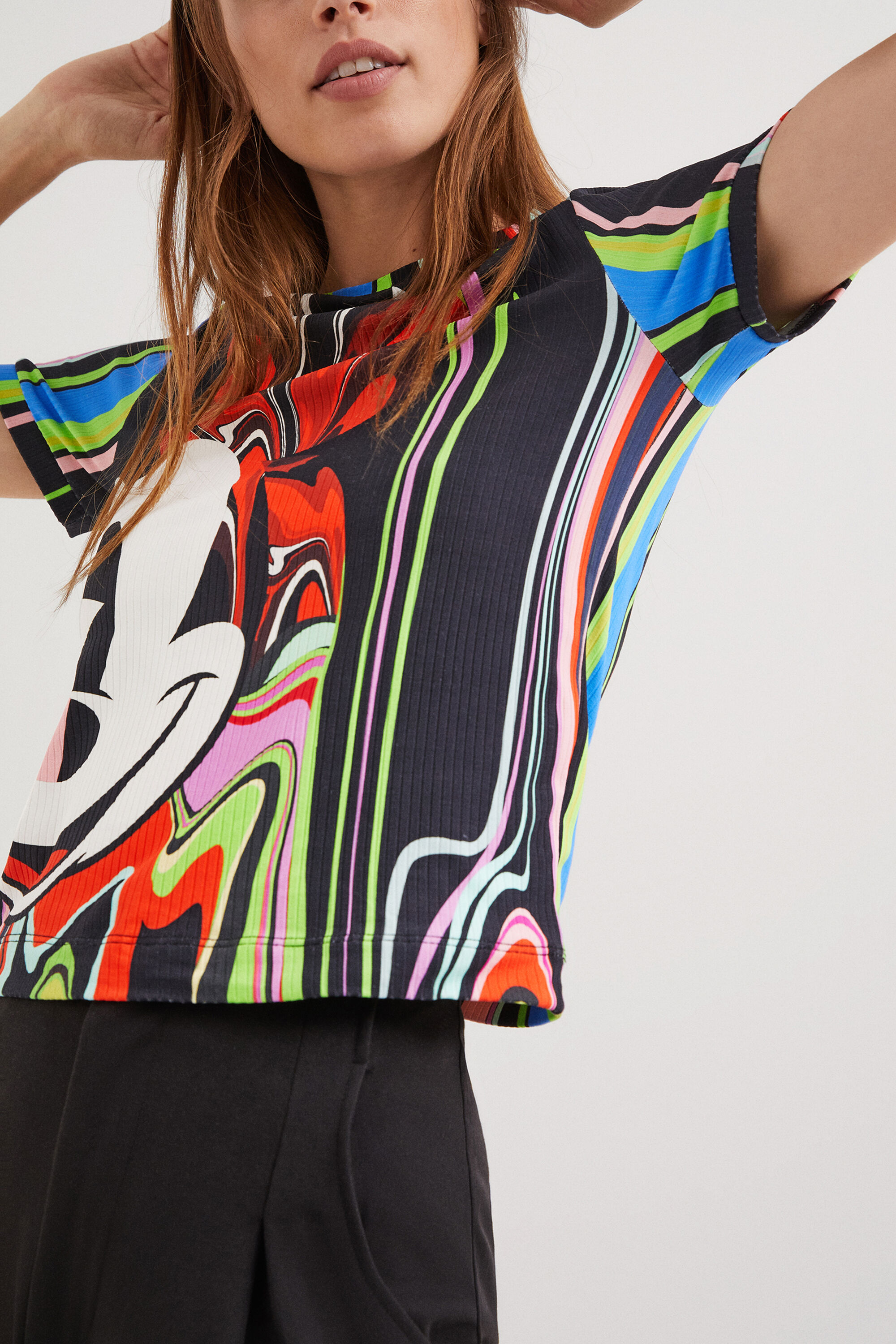 T-shirt côtelé Mickey Mouse par M. Christian Lacroix