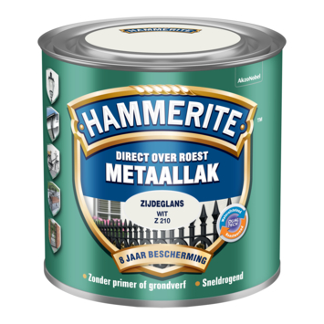 Hammerite Direct over Roest metaallak zijdeglans wit 250 ml