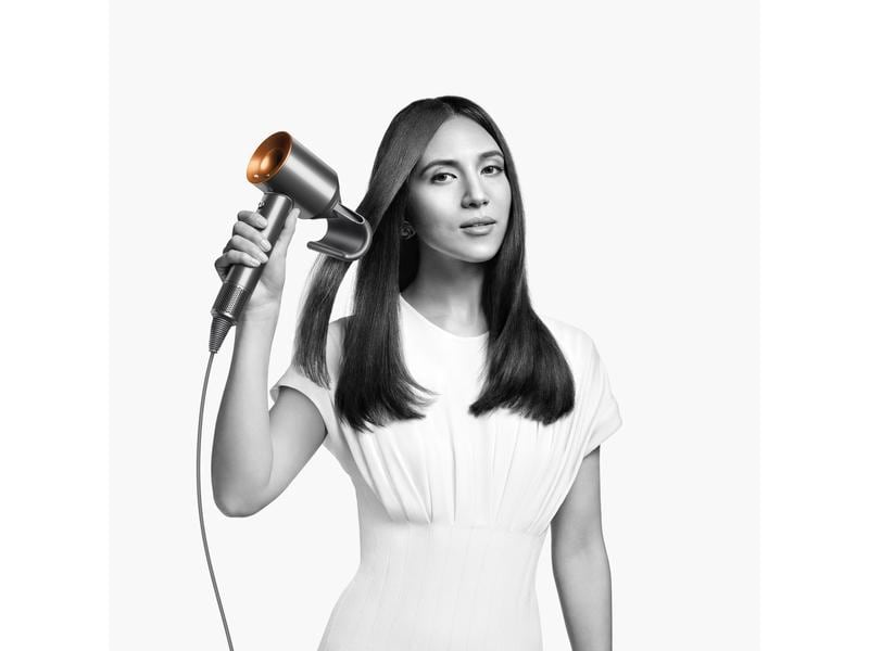 Dyson Haartrockner Supersonic 3. Generation, Kupfer Haartrockner mit Flyaway-Aufsatz zur Bändigung fliegender Haare