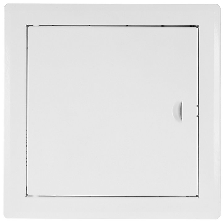 Trappe de visite acier laqué blanc Diall blanc 20 x 20 cm