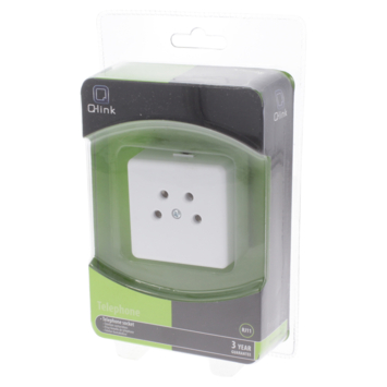 Q-Link telefoon contactdoos opbouw modulair 4 polig wit