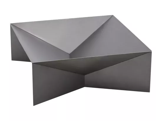 Brasero de jardin carré DINE en acier-70 cm-Acier naturel---Acier naturel