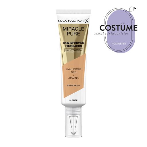 Max Factor Miracle Pure Skin-Improving Foundation, 55 Beige