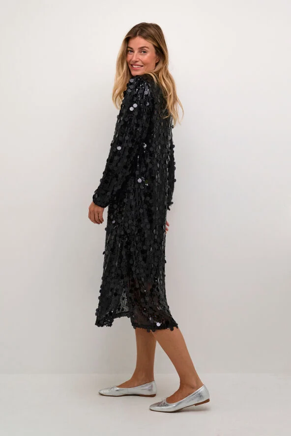 Cream CRShine Dress Pitch black