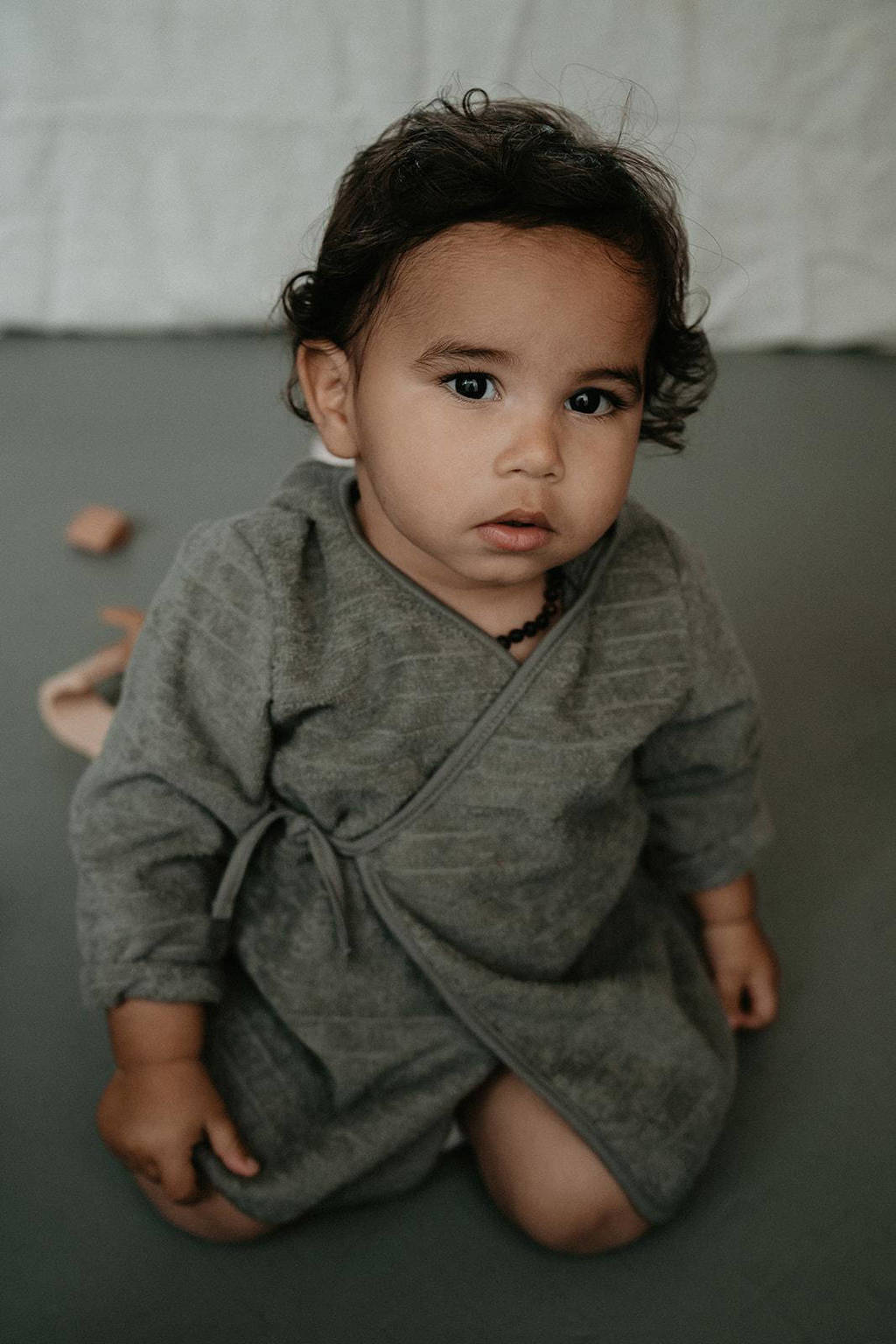 Snoozebaby badjas storm grey