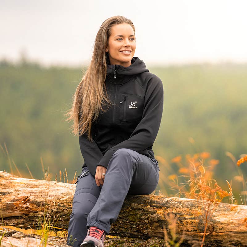 Evolution Stretch Fleece Hoodie Dame Black