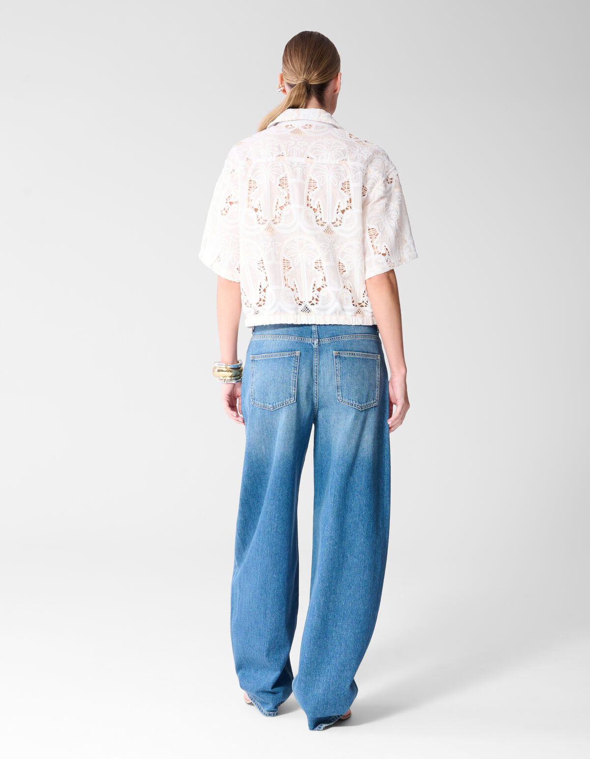 Embroidery Blouse Gebroken Wit By Mieke