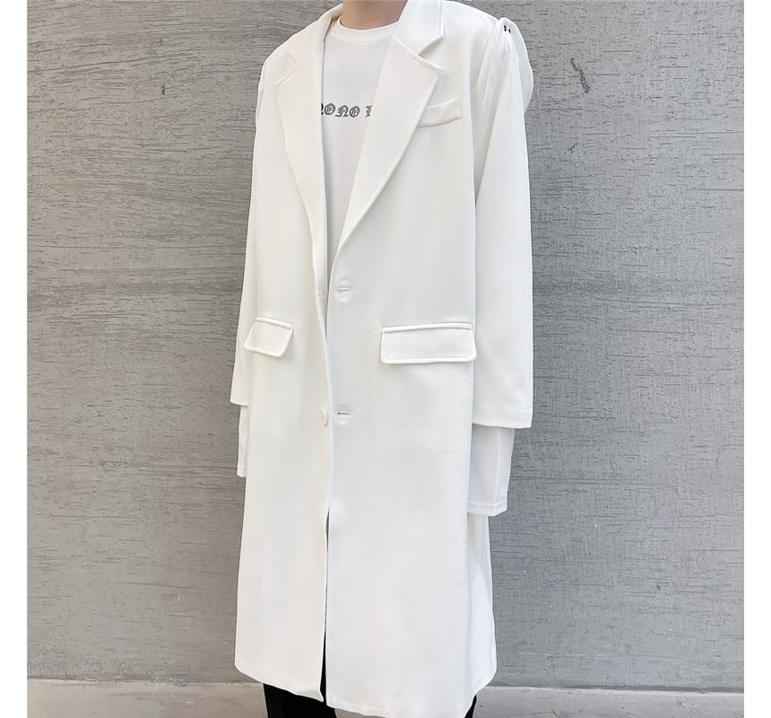 Freehop - Trenchcoat met reverskraag en split