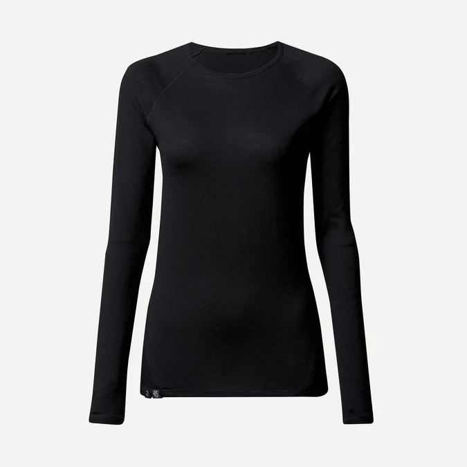 Decathlon Forclaz - Camisa feminina de manga comprida Forclaz MT500 em 100% lã merino