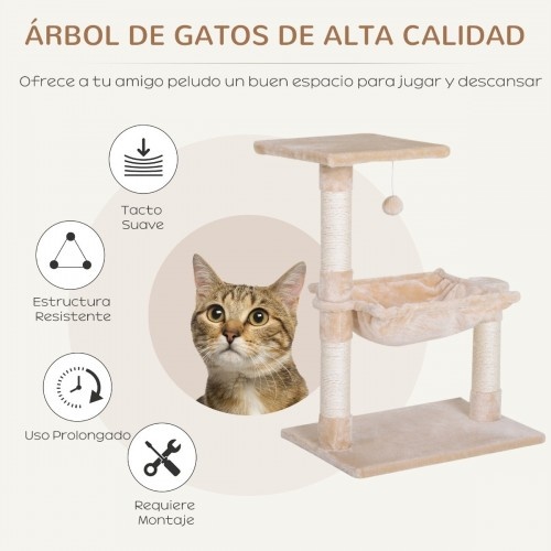 Centro de atividades para arranhar PawHut, bege