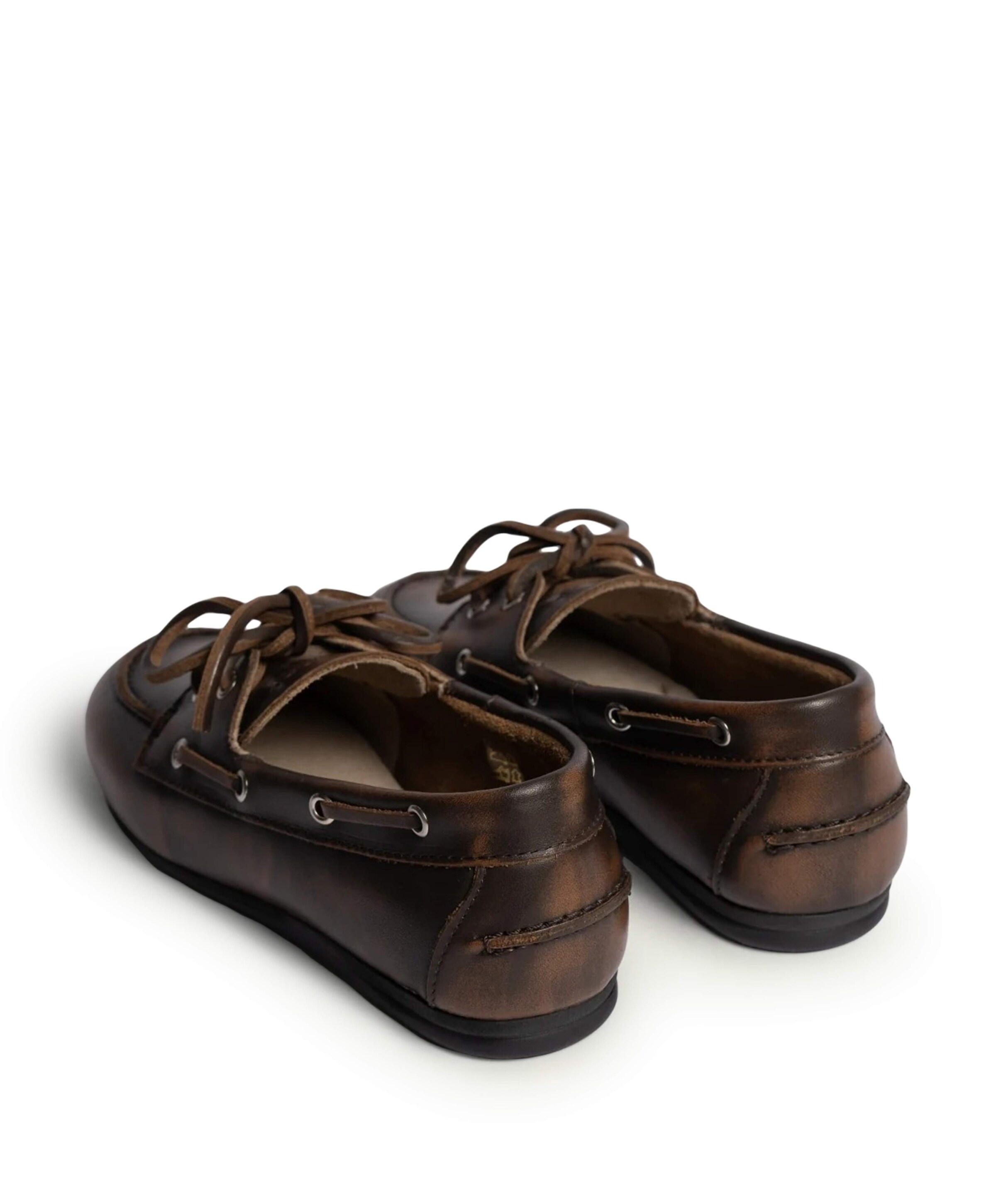 Posa Boat Loafer Brushed dames mocassins bruin