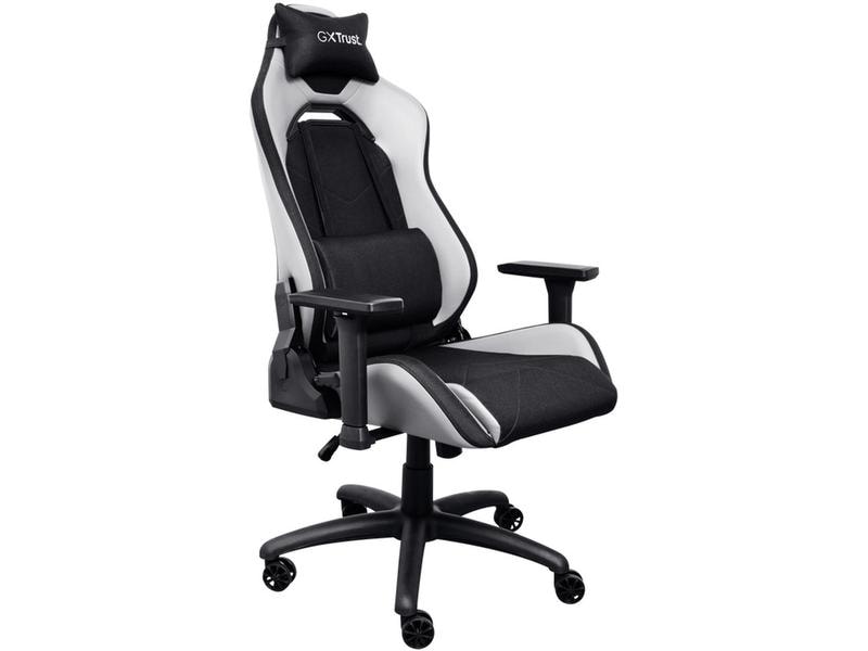 Trust GXT 714W Ruya Schwarz/Weiss Komfortabel, vollständig einstellbarer Gaming-Stuhl, hergestellt aus recycelten Materialien
