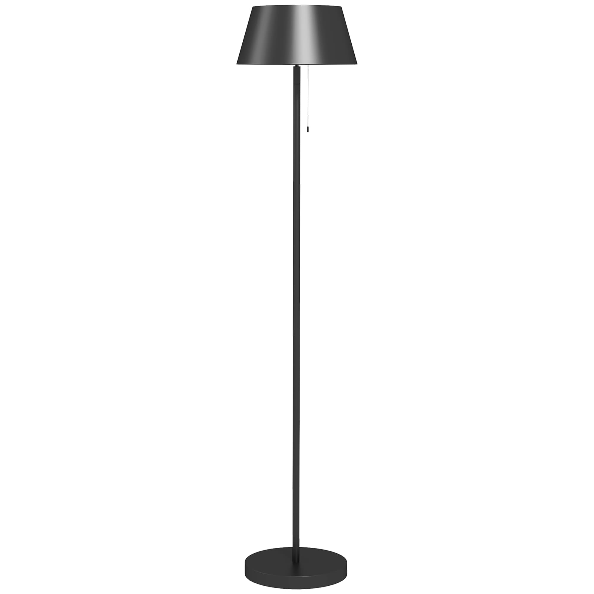 HOMCOM Stehleuchte mit LED für buntes und warmweißes Licht schwarz 32L x 32B x 153H cm