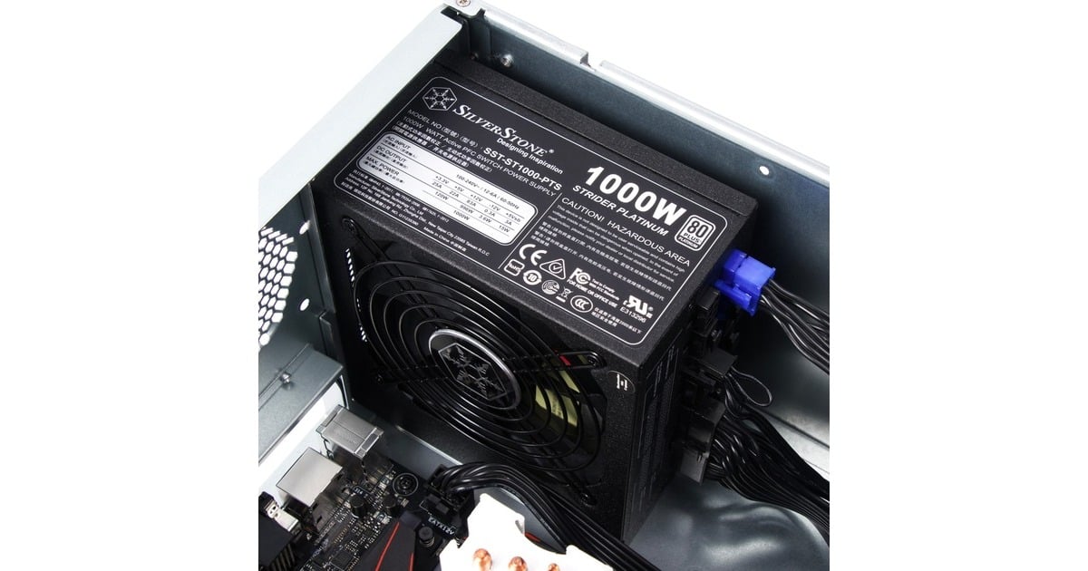 SilverStoneRM41-H08 rack behuizing  (Zwart | 2x USB-A 3.2 (5 Gbit/s))
