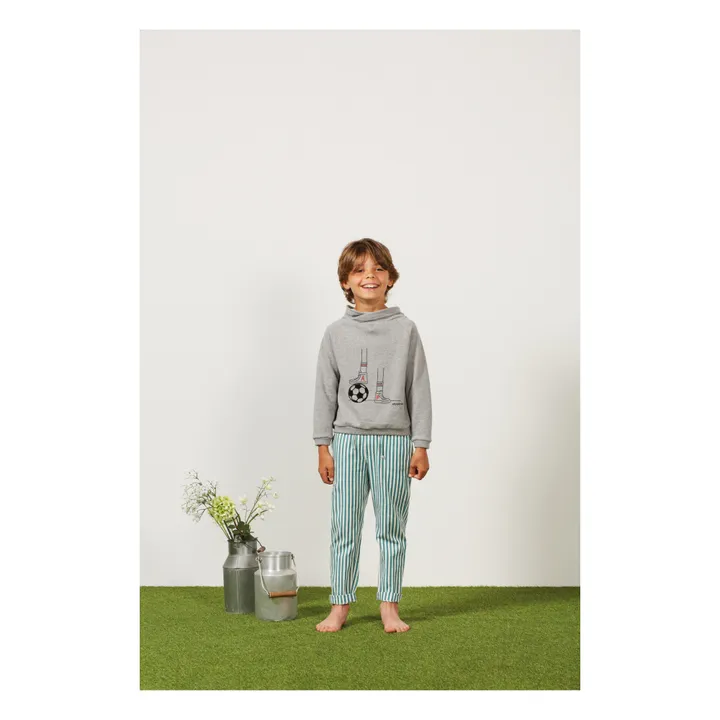 Arsène et Les Pipelettes Sweat Col Montant Funston Coton Bio | Gris chiné