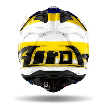 Casque cross Airoh AVIATOR 3 - MONARCH 2025 - Bleu / Jaune