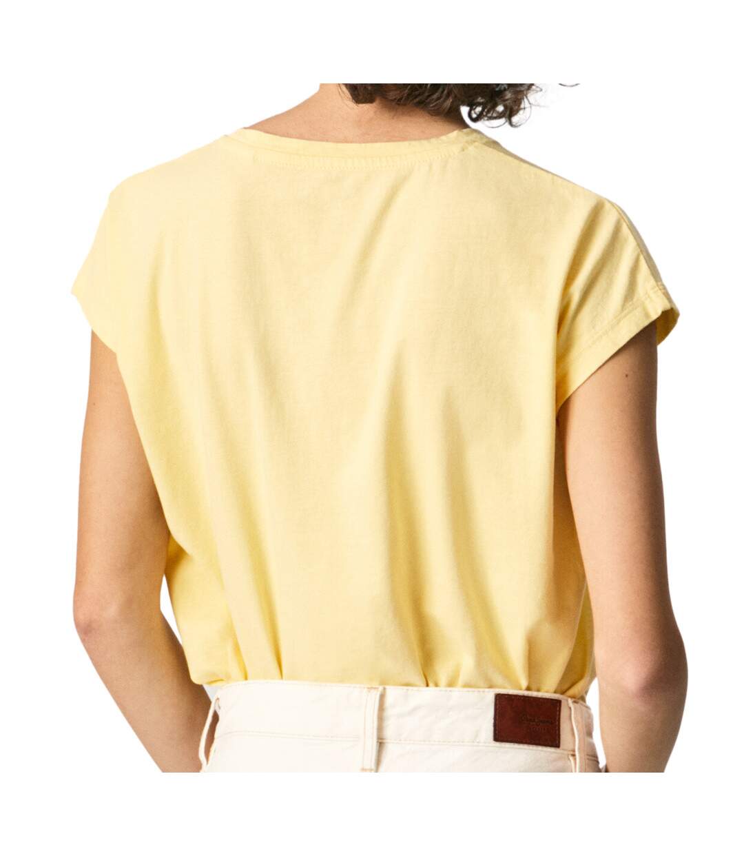 T-shirt Jaune Femme Pepe Jeans Bloom