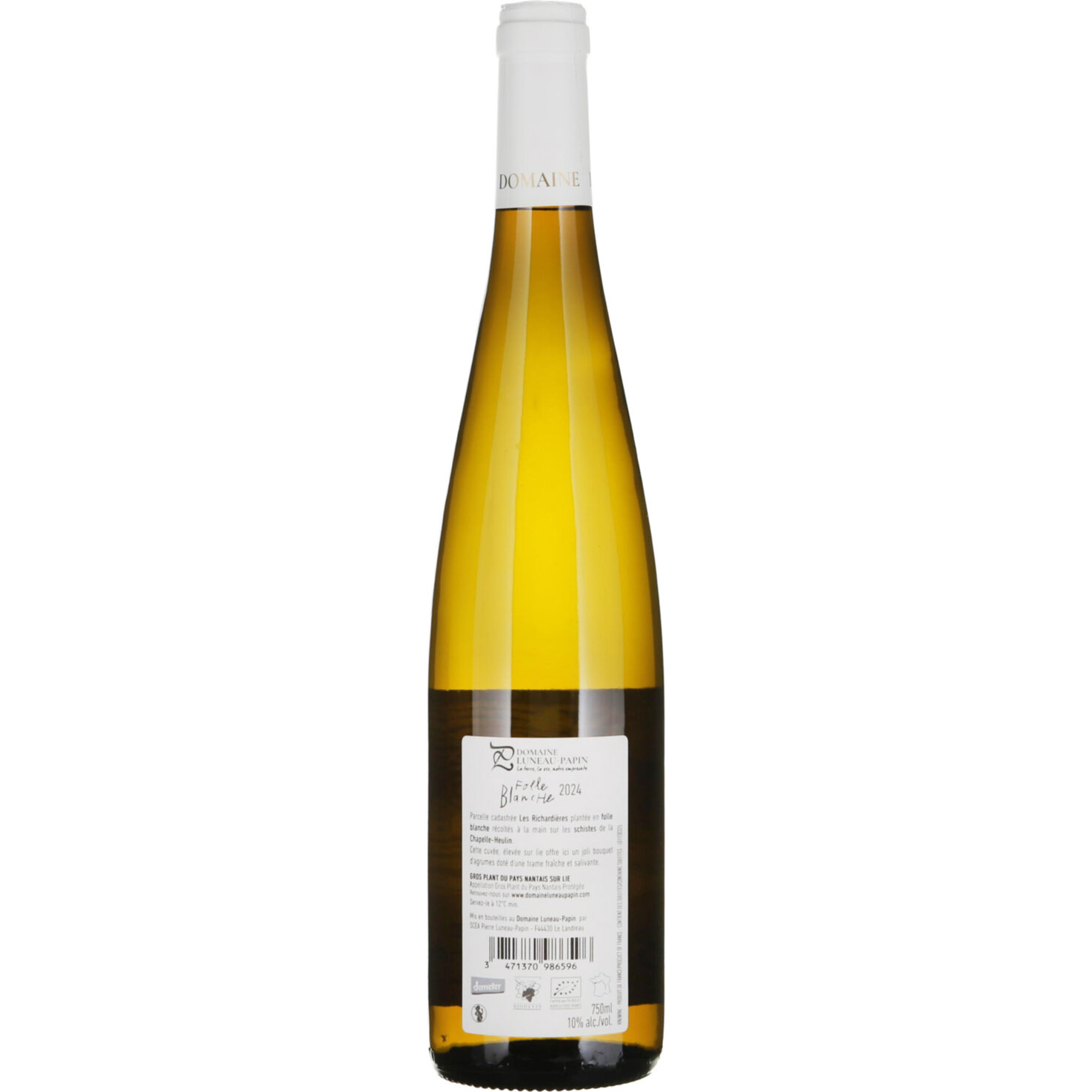Loire Gros Plant du Pays Nantais Folle Blanche Luneau-Papin -75cl