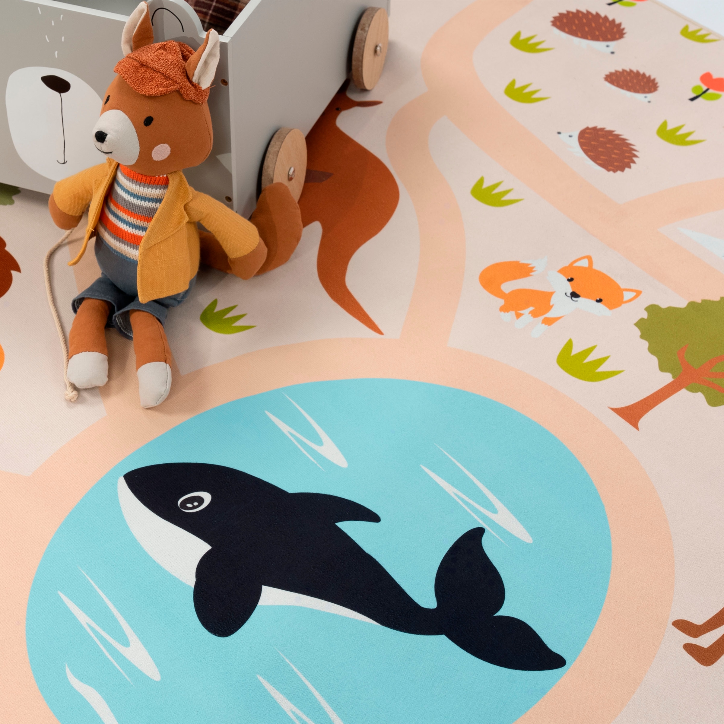 Paco Home Kinderteppich »Bino 580« rechteckig 4 mm Höhe Spielteppich, Motiv Strasse & Autos, Kinderzimmer