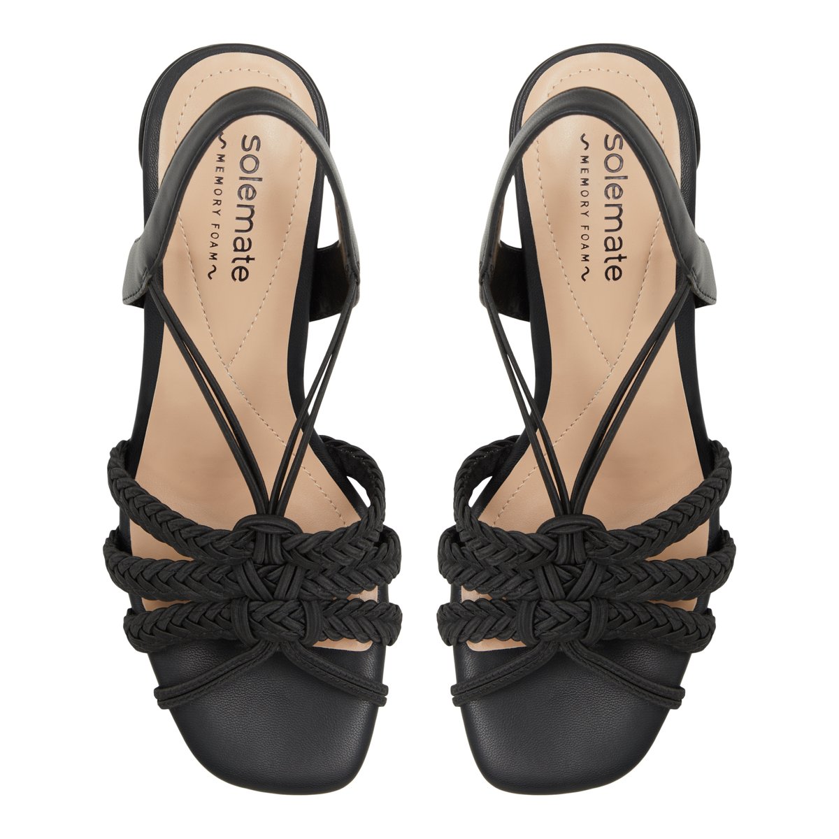 SOLEMATE-Parkfenton-Sandales à lanières - Talon bloc - Noir