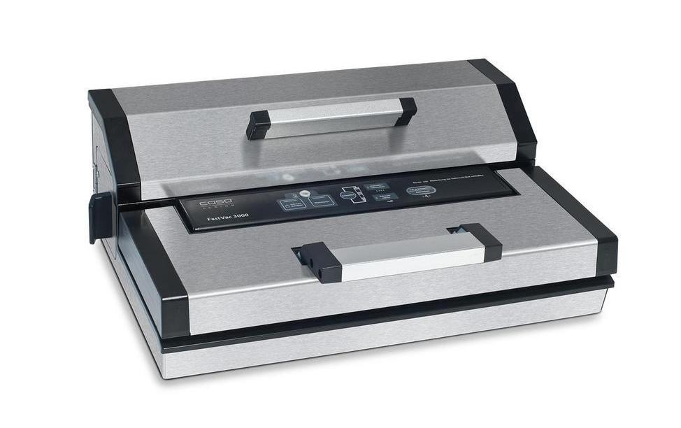 Vakuumiergerät FastVac 3000 Schwarz/Silber<br>Vollautomatischer Vakuumierer