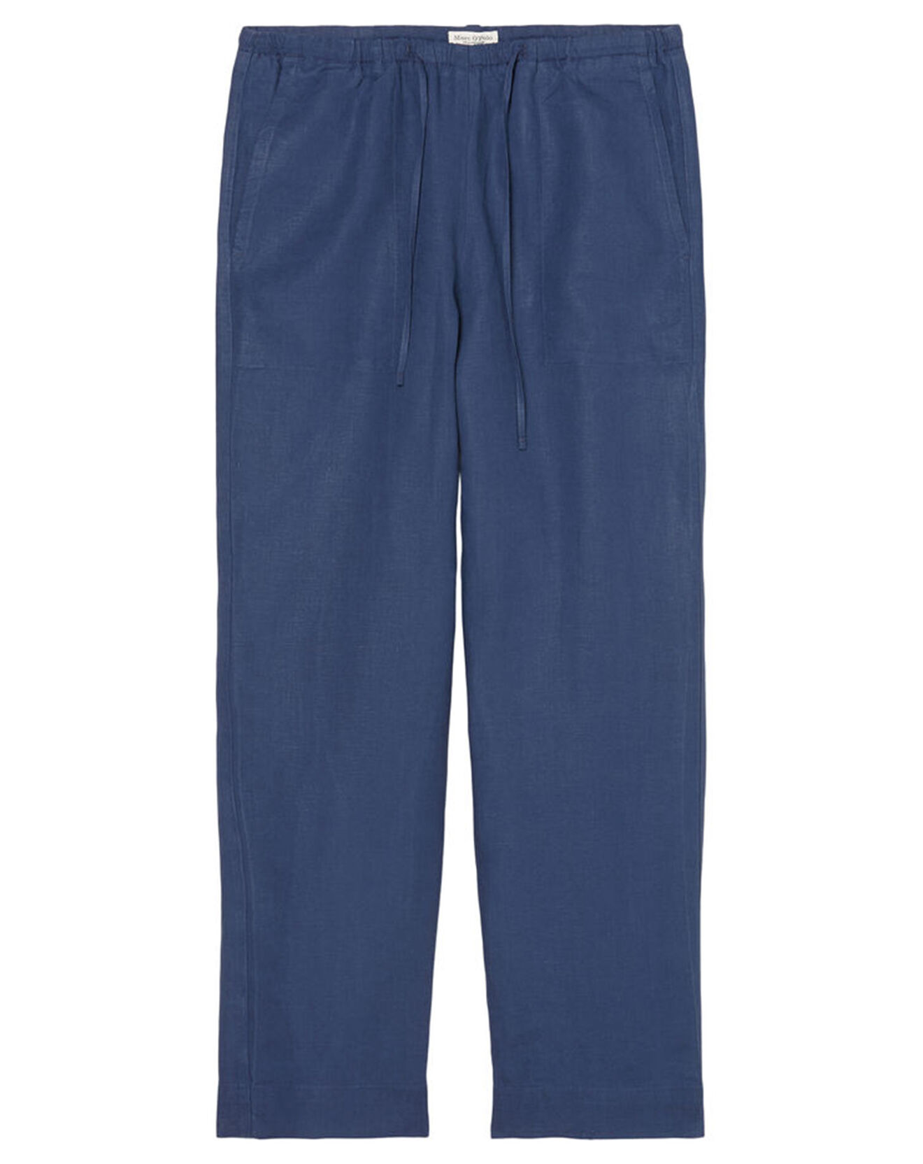 Marc O'Polo Pantalon 100% Lin Elastique Lin bleu moyen
