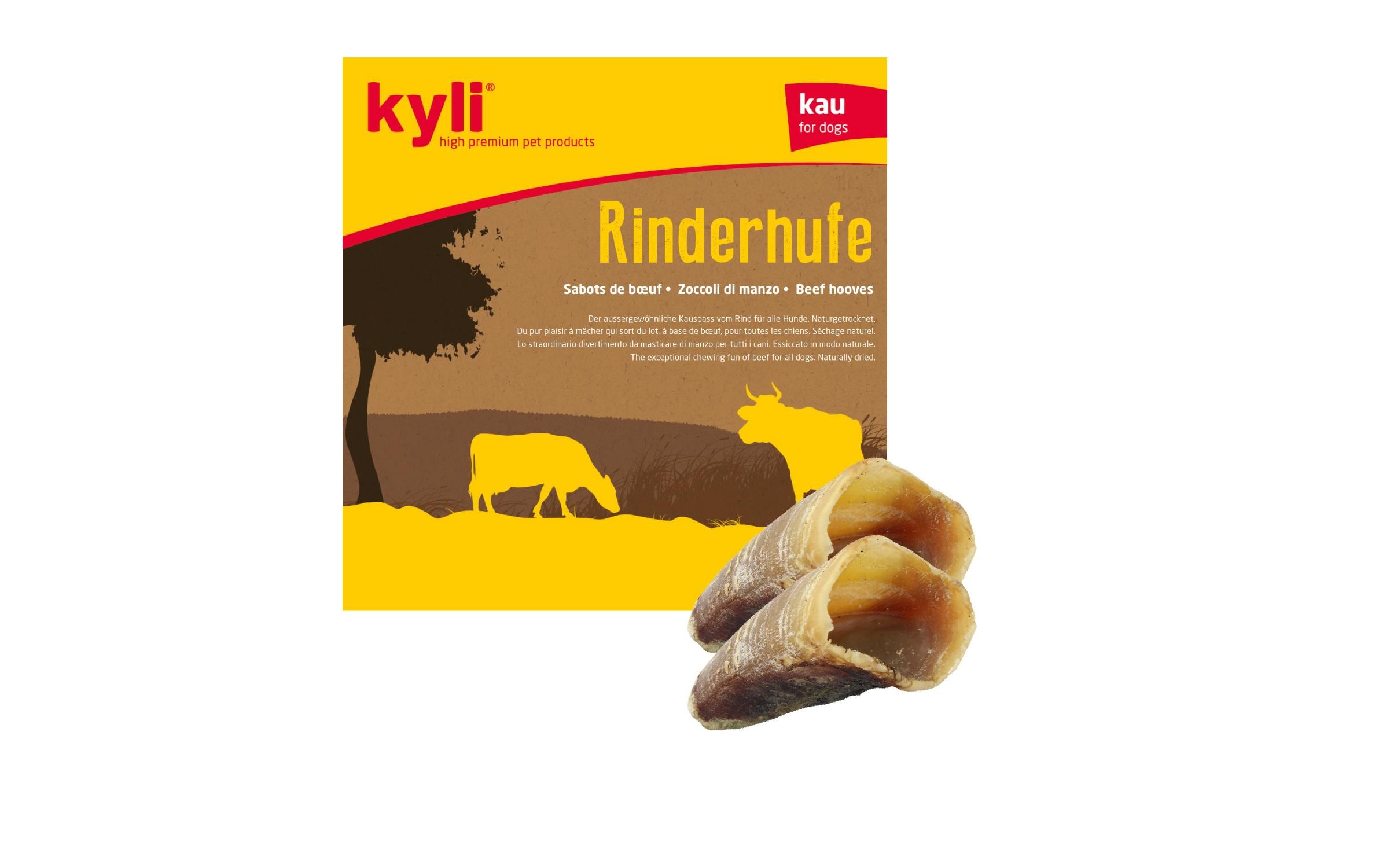 Kausnack Rinderhufe, 200 gErgänzungsfuttermittel für Hunde