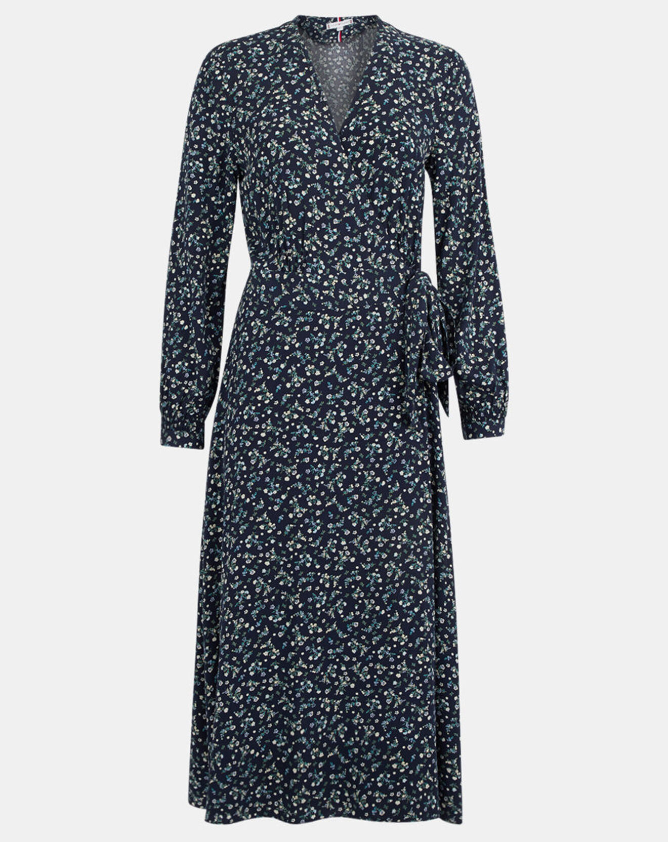Tommy Hilfiger Robe Wrap à fleurs bleu marine