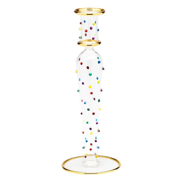 Anna + Nina Bougeoir Confetti en verre