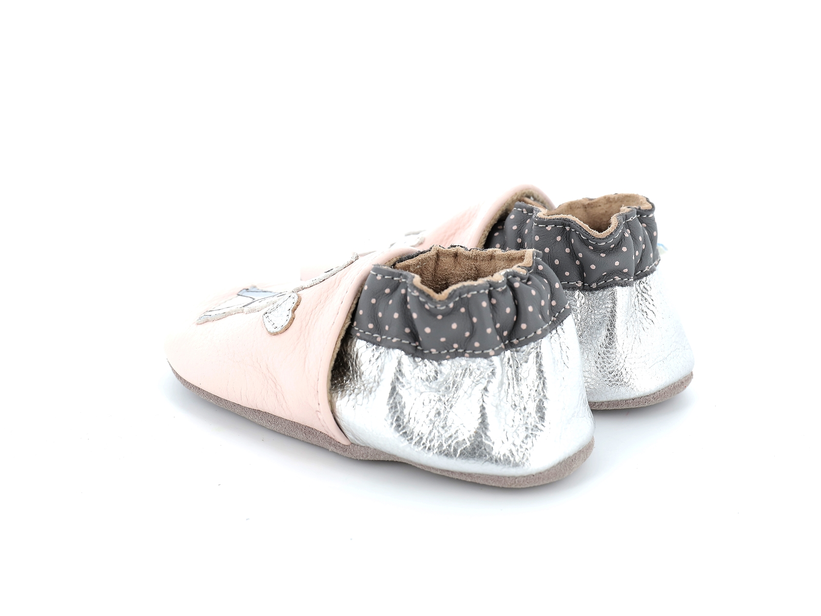 Robeez-CAT FRIENDS Cuir Rose Pâle