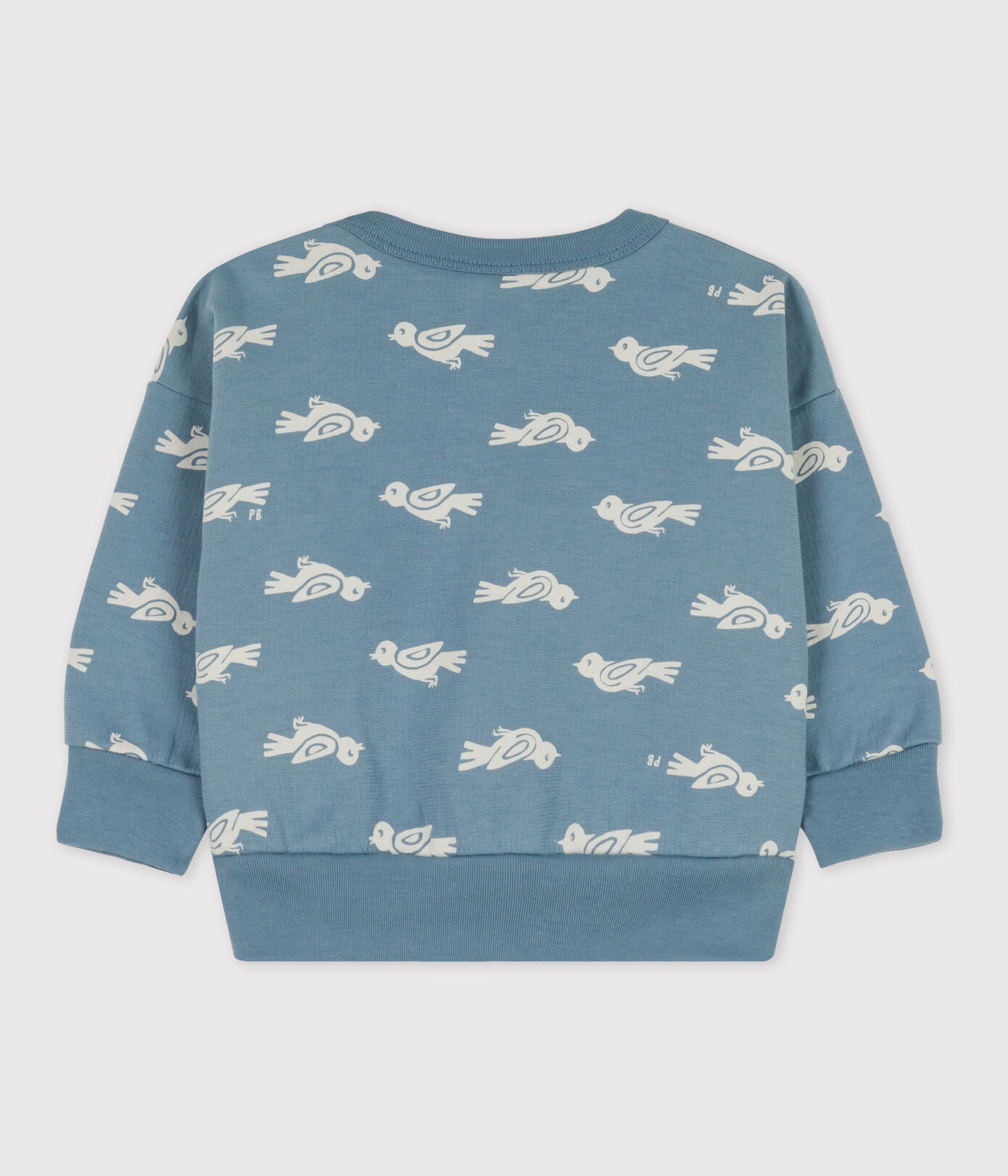 Sweatshirt bébé imprimé oiseaux en coton