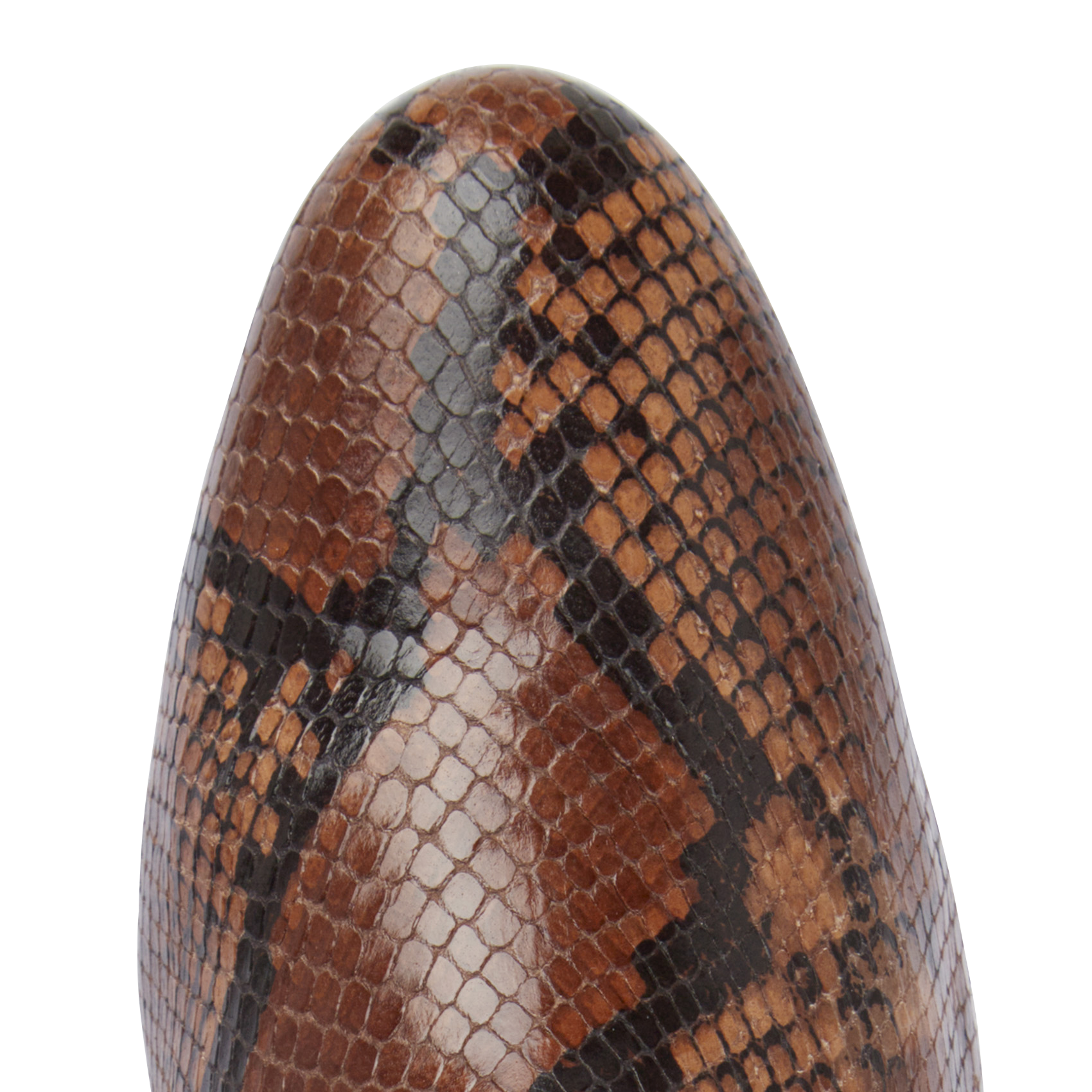 NIABELLA - Bottines en cuir aspect python| Marron