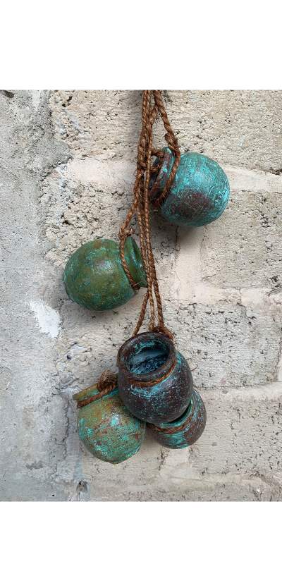 Hängende Töpfe 5 Stück, 'M', multicolor, Ø 7 cm, H 50 cm günstig bestellen