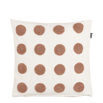 Kussen crème met stippen 45x45x10 cm
