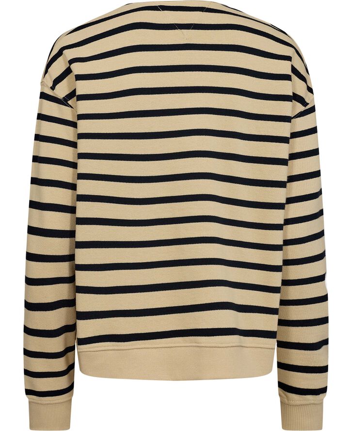 Tommy Hilfiger REG STP GOLD BTN POLO SWTSHRT Breton stp country ivory/desert sky