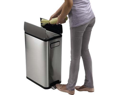 EKO pedaalemmer Ecofly 45 l mat roestvrij staal