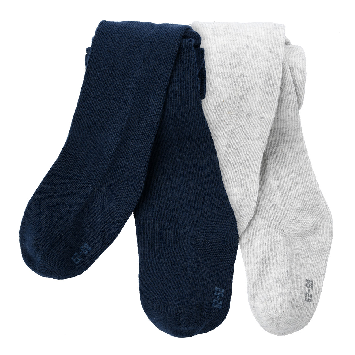 Topomini 2 Baby Strumpfhosen im Basic-Look dunkelblau / hellgrau