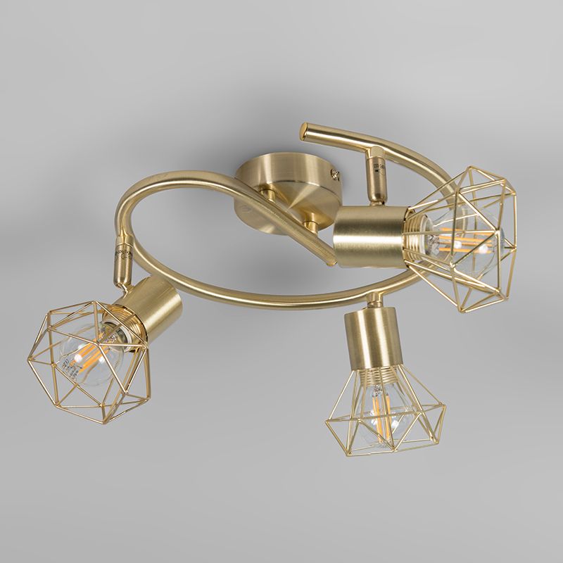 Art deco spot messing draai- en kantelbaar 3-lichts - Mosh