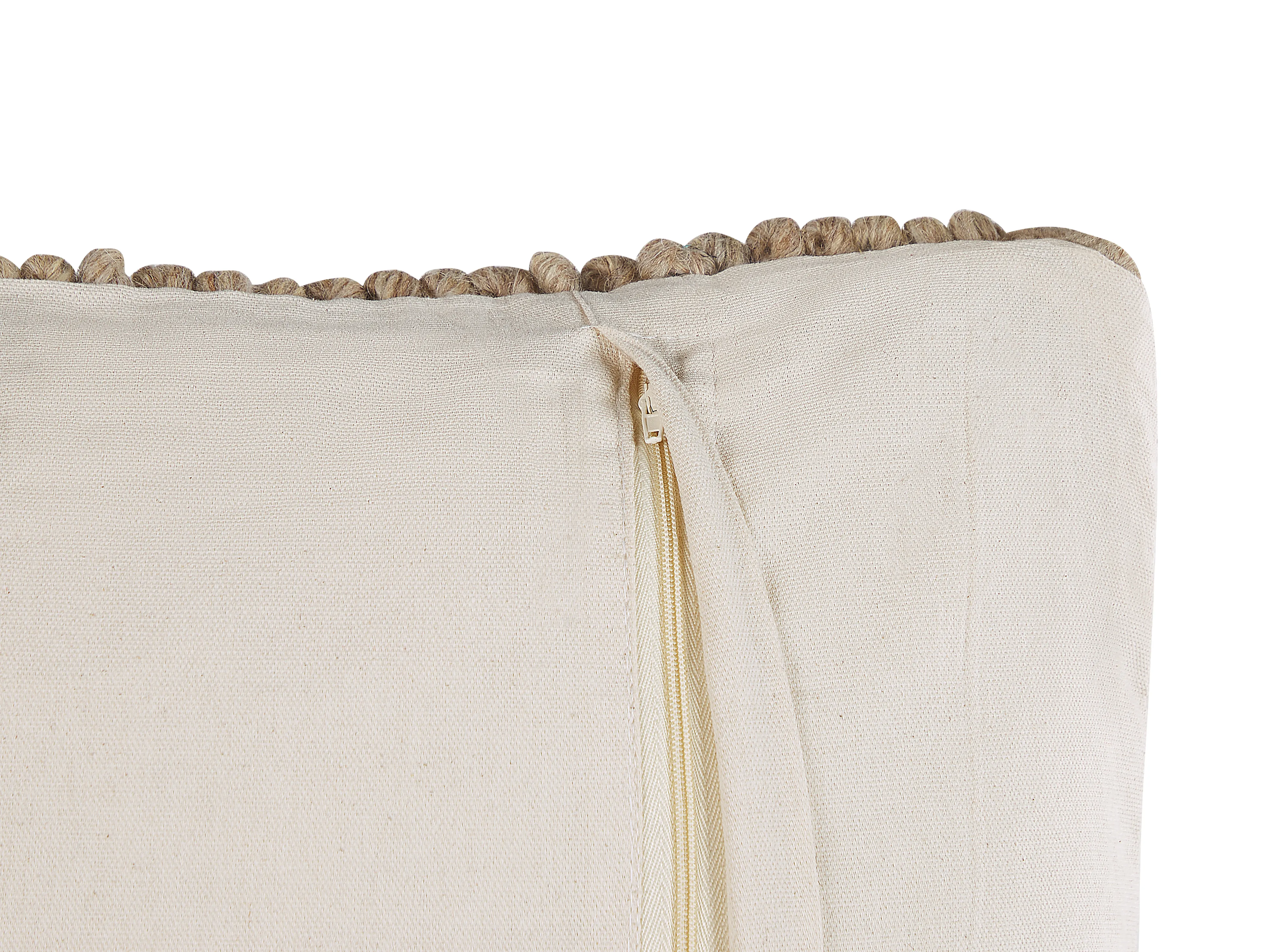 Set van 2 sierkussens ASLANAPA Katoen 45 x 45 cm Beige effen