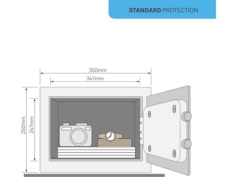 Yale Tresor Value Safe Gäste M, 16 l Tresor mit Tastenfeld