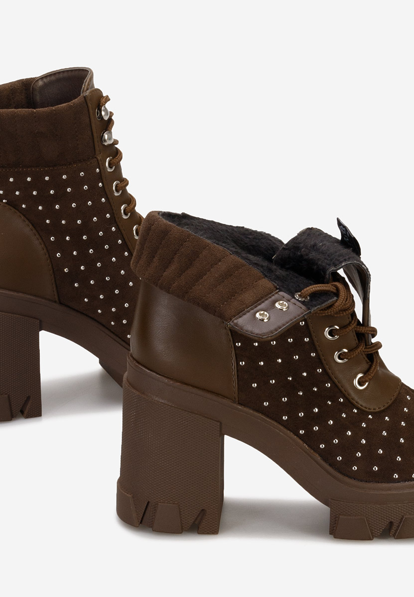 Bottines à talon bruns Molina