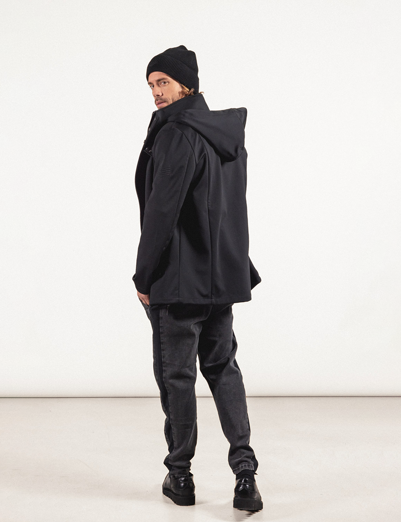 HBT BASICS | KING VESTE IMPERMÉABLE HOMME NOIR