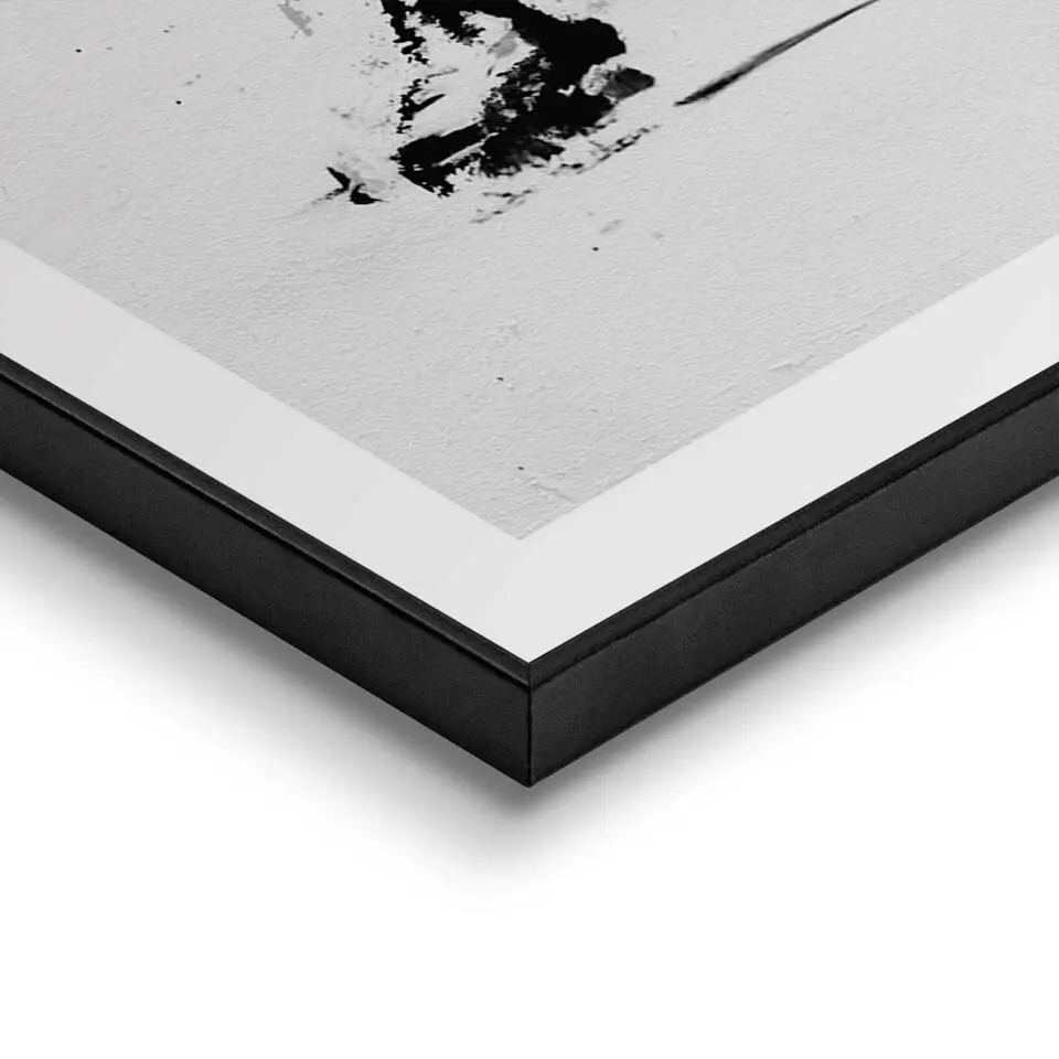 Schilderij Flower Thrower - 70x50cm - Zwart-Wit