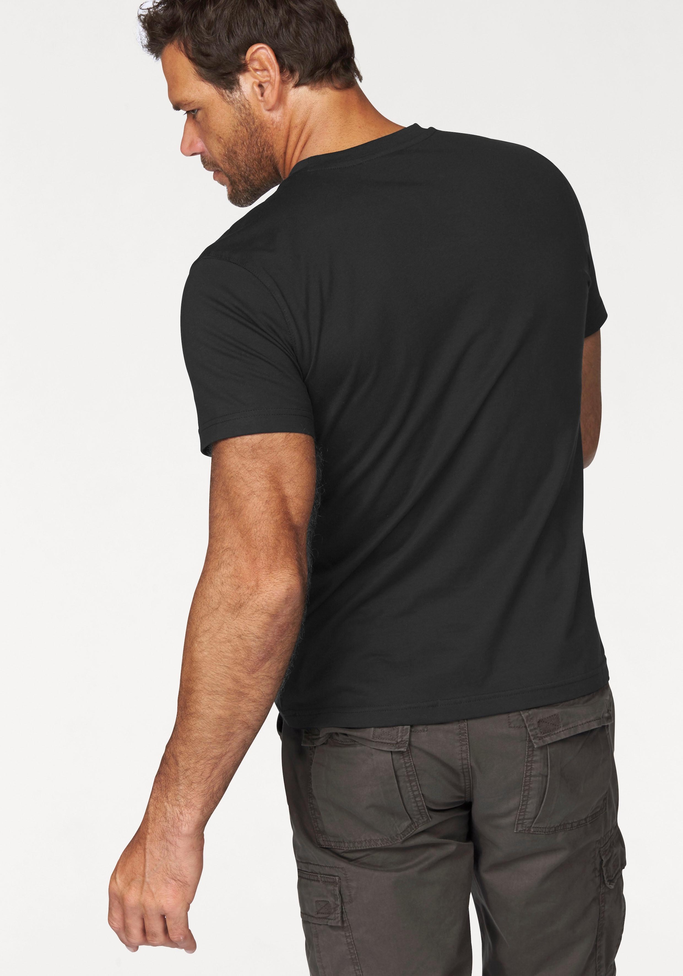 Man's World T-Shirt »neue Farben!«, Kurzarm,  unifarben,  Rundhals,  aus Baumwolle,