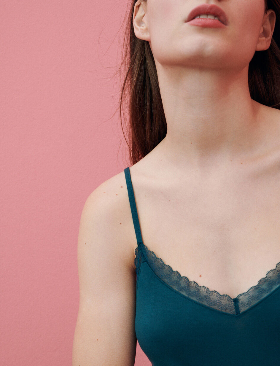 Nuisette courte - bleu canard