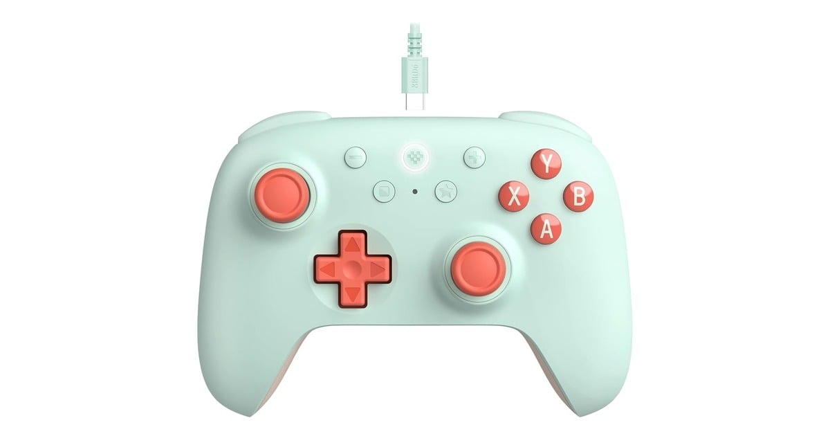 8BitDoUltimate 2C Wired gamepad  (Mint/oranje)