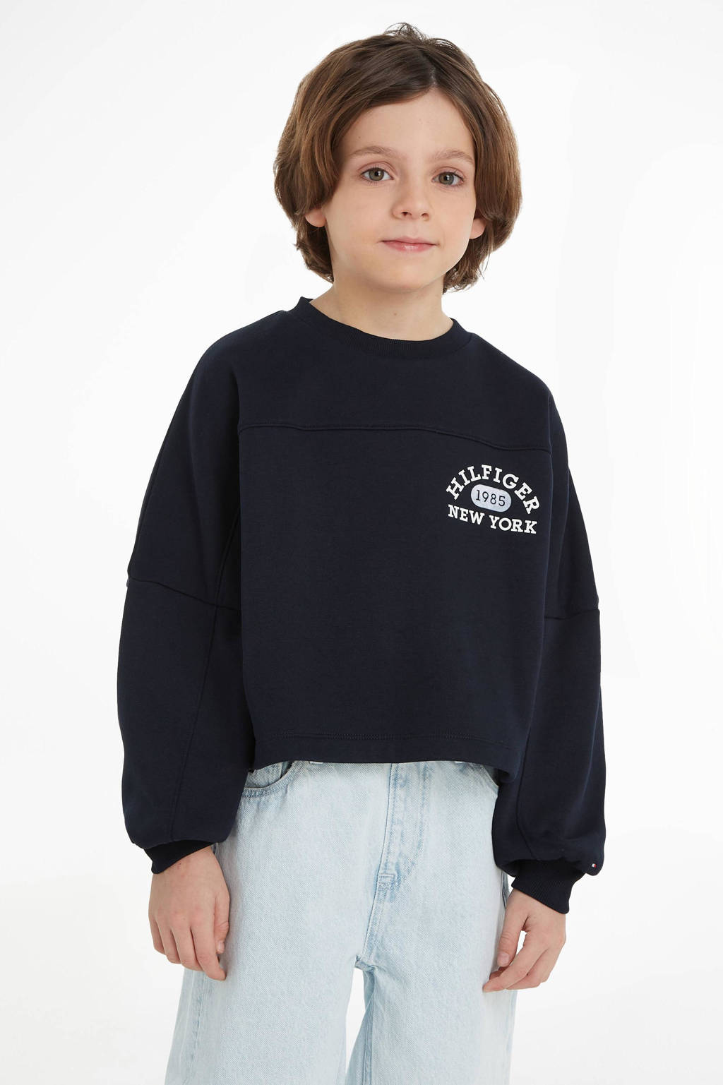 Tommy Hilfiger sweater VARSITY met logo donkerblauw